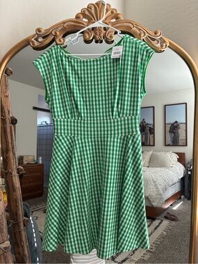 kate spade Green and White Gingham Dress